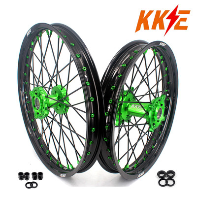 KKE 21/19 MX Wheel for KAWASAKI KX250F KX450F 2006-2021 KX125/250 06-07 Green