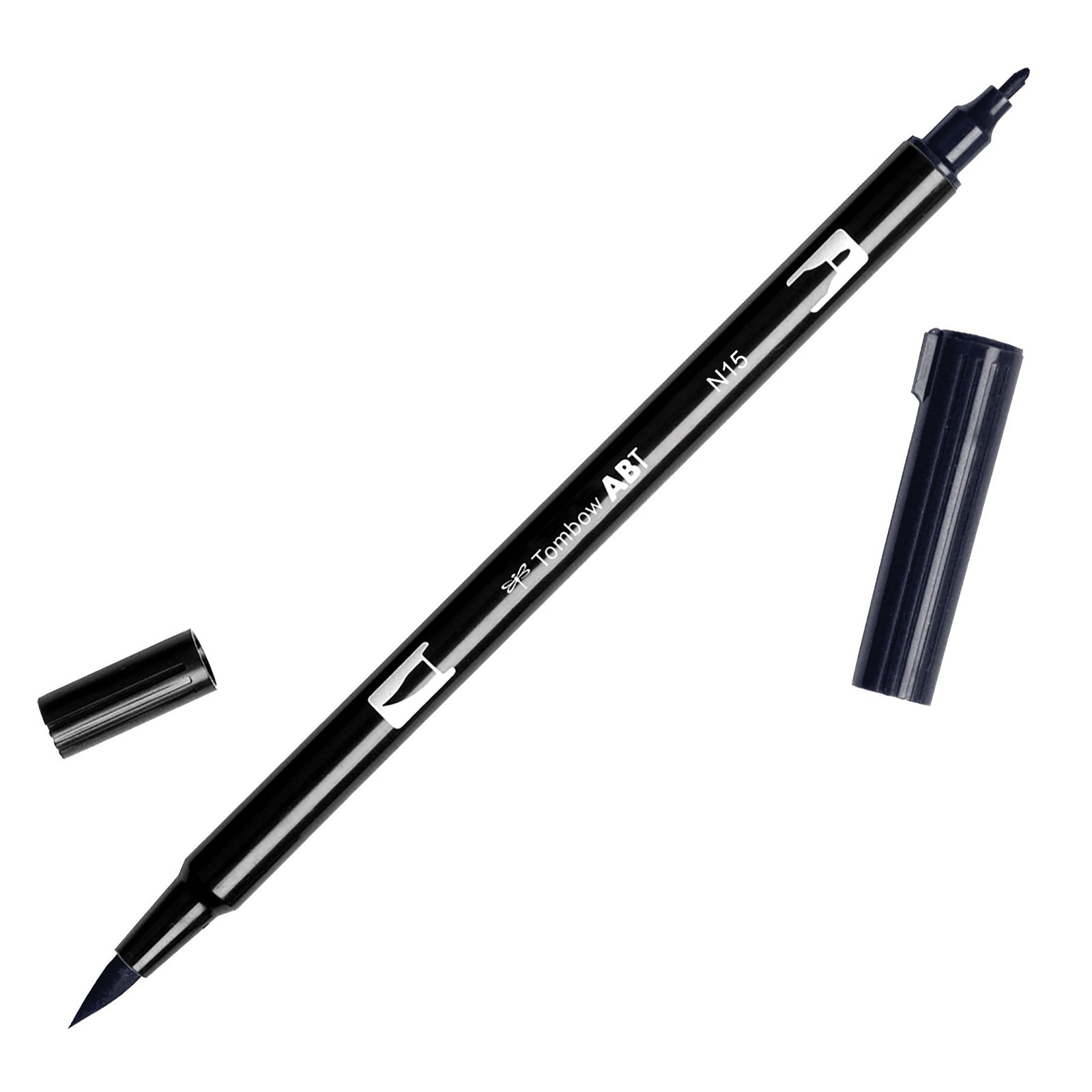 Tombow Dual Brush Pen, Abt, N15 (AB-TN15) 1 Count (Pack of 1), Black 