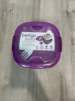 Bentgo Salad - Stackable Lunch Container with Large 54-oz Salad Bowl, 4-Compart