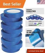 1 Inch x 55 Yards Blue Masking Tape Bulk Set - Ideal for Clean Painting & Labels