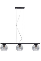 HäNgelampe Esszimmer Rauchglas Metall 90 Cm 3-Flammig KüChe Pendelleuchte