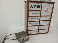 Tavola Ottometrica Optrometrica Luminosa Sbisa Vintage in Legno Modernariato