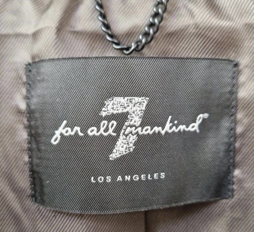  7 for all mankind  olive soft goat suede bomber 42in lovely condition RRP£1150 - Image 3 of 4