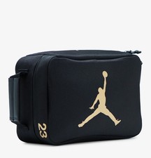 Nike Jordan Shoebox Bag Black Gold9B0388-K5X Shoe Bag LARGE Brand New Fast Ship