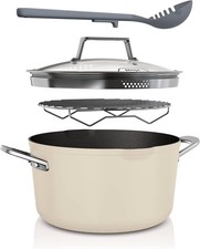 Ninja Foodi 8 in 1 Possibile Pentola CW202WHUK Fagiolo Vaniglia ZEROSTICK 6,6L Casseruola