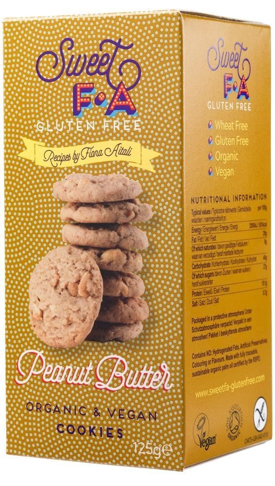 Sweet FA Organic Gluten-Free and Vegan Peanut Butter Cookies 125g - Image 2