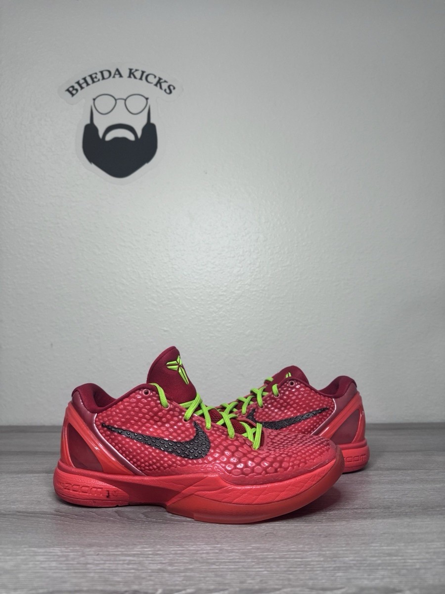 Size 6.5 - Nike Kobe 6 Protro Reverse Grinch Sneakers FV4921-600