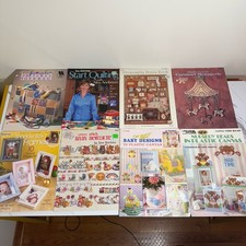 Lot Of 8 VTG Quilting/ Plastic Canvas/ Cross Stitch Craft Instruction Magazines