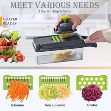  Vegetable Chopper Slicer Dicer Multifunctional Manual Kitchen Food Cutter 