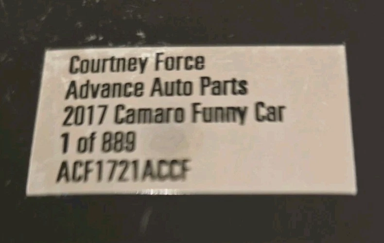 Courtney Force Advanced 2017 autopartes Camaro Funnycar 1/889 NHRA 1:24 fundido a presión Foto 3 de 3