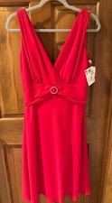 New with Tag After Six NU-Georgette Dress Size 12 Bridesmaid/Cocktail Red Dress