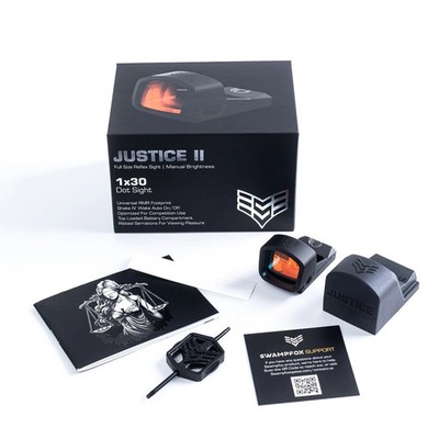 Swampfox Justice II 1x30mm 6MOA GREEN Dot Sight Multi-Reticle RMR