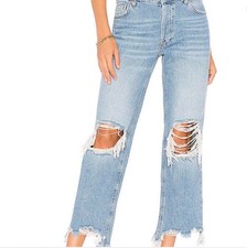 Free People We The Free Maggie Mid Rise Straight Leg Distressed Jeans Size 27/4