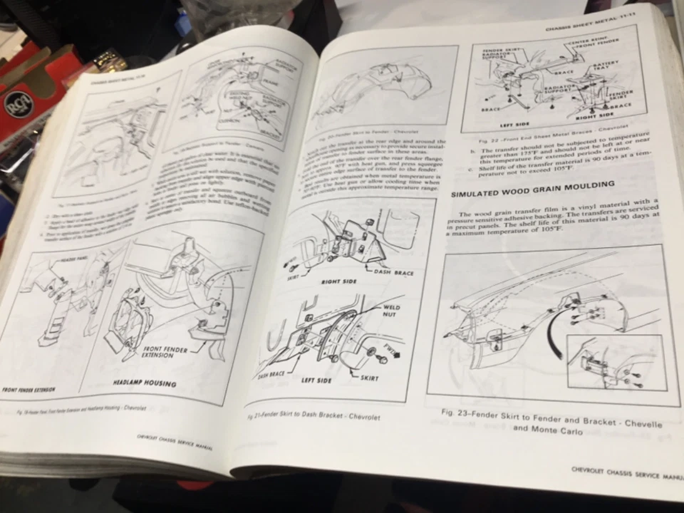 Chevrolet Chevelle Camaro Nova 1972 manual de servicio ST-329-72 en buen estado Foto 4 de 4