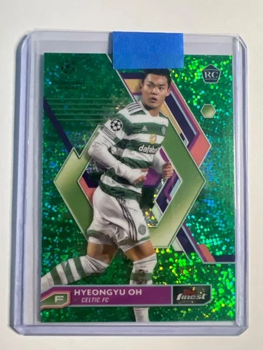 2022-23 Topps Finest UCL Celtic FC RC Hyeongyu Oh Green Speckle Refractor /125