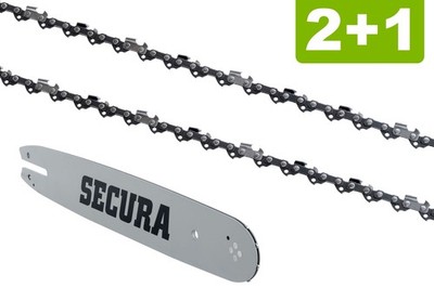 2 Sägeketten + Schwert passend für Einhell KSE2000 | 30cm 3/8LP 45TG 1,3mm