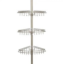 1 PC Kenney Mfg 'KN61520V1 3-Tier Spring Tension Shower Corner Pole Caddy,