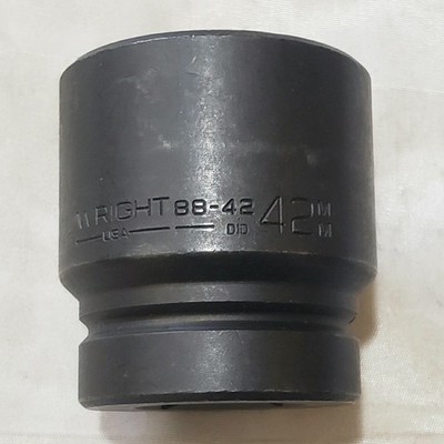 Wright Tool 88-42MM Impact Socket 1'' Drive 6 Point 42MM