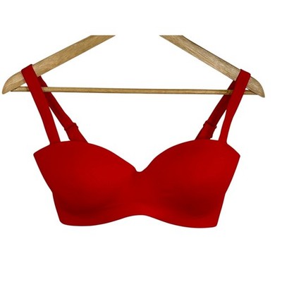 NWT TA3 Wireless Swim Bra Red Supportive Bikini Top Women Size S Large Cup F/G/H