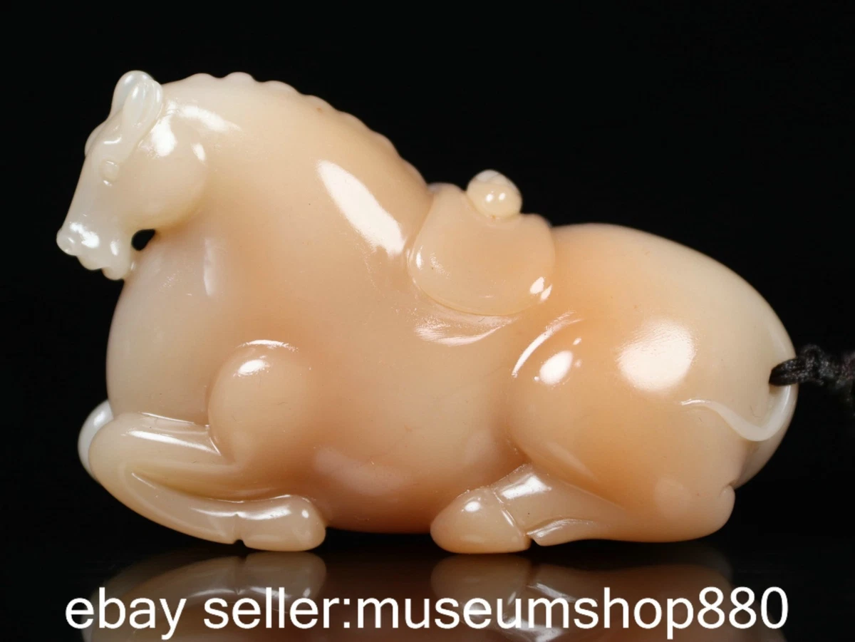 中国産寿山石　馬 马寿山石主中国风雕像、雕像| eBay
