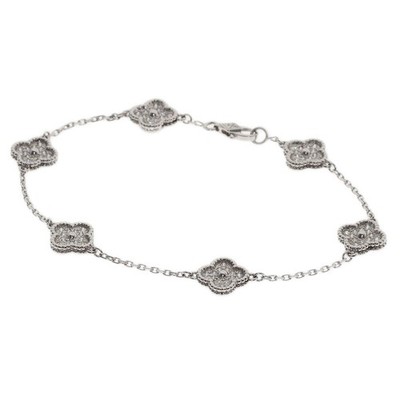 Van Cleef & Arpels  Sweet Alhambra Diamond Bracelet K18 White Gold  Ladies [...
