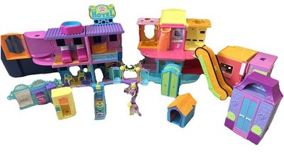 Polly Pocket Early 2000  s Hotel Arcade Pet Apartment Doll  Huge Lot