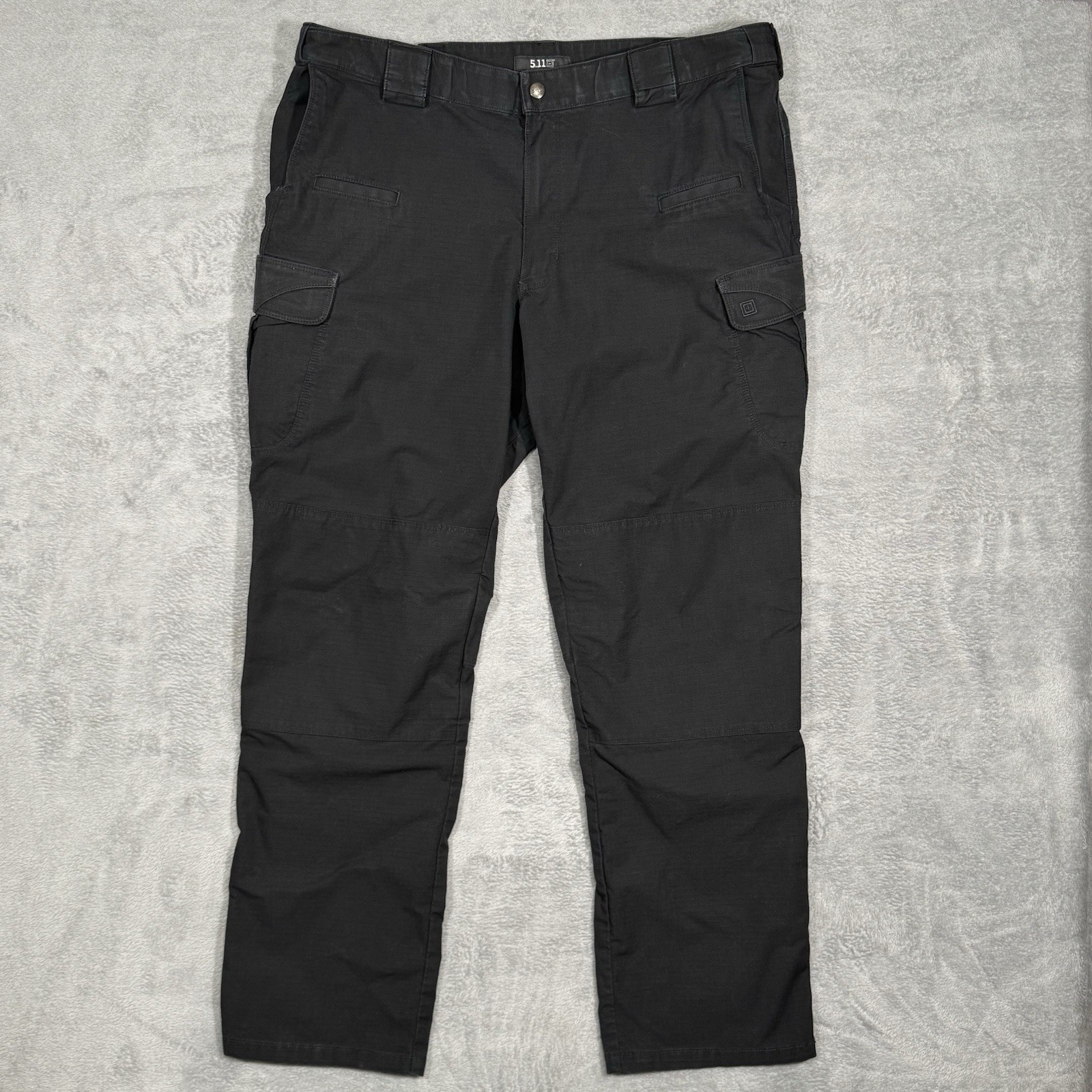 5.11 Tactical Black Cargo Pants Men 42x34 Ripstop Poly Cotton Outdoor Workwear