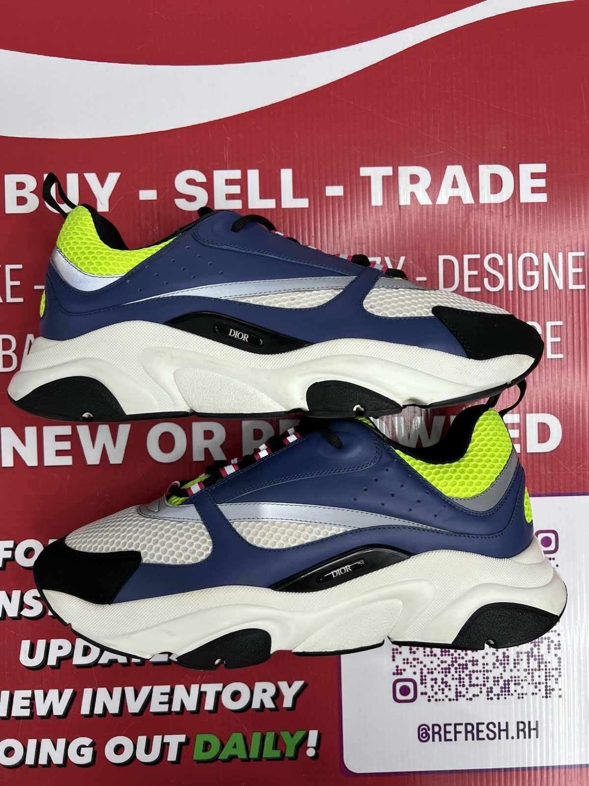 Dior B22 Blue, Green & White Size 47/14M 3SN231YKB_H561 image 3