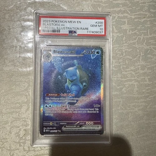 2023 POKEMON MEW EN-151 SPECIAL ILLUSTRATION RARE #200 BLASTOISE EX PSA 10
