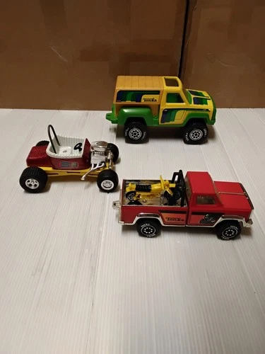Tonka Trucks, Motorcycle Hauler, Bucket Hotrod, Camper USA TOY