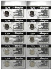 ENERGIZER 395/399 WATCH BATTERIES SR927SW 10 Piece Sealed Authorized Seller