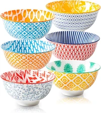 Ceramic Dessert Bowls Set - 12 Oz Small Cereal Bowls 4.75 Inch Ice Cream Bowl fo