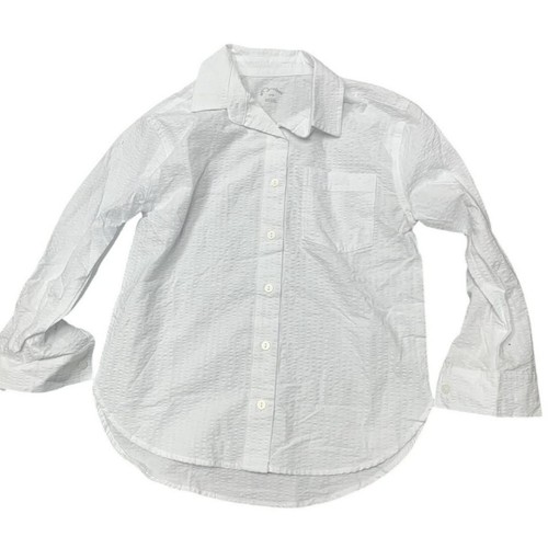 New Art Class Girls Large (10/12) White Long Sleeve 100% Cotton Button Up Shirt - Picture 1 of 3