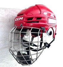 ★ CCM TACKS 720 Eishockey Helm COMBO, Gr. S, Rot, Gebraucht ★