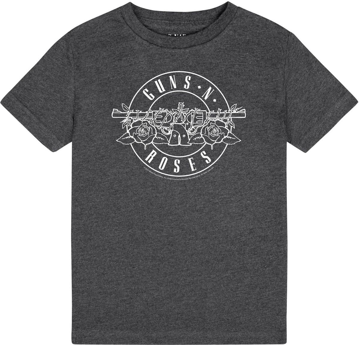 Футболка Guns N Roses унисекс из металла-Для детей - Bullet Outline charcoal 164 5690₽