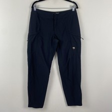 Mountain Hardwear Black Hiking Pants Womens 8 Zip Pockets Stretch