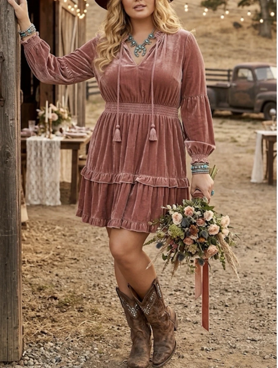 Long Sleeve Western Dresses for Women for sale | eBay