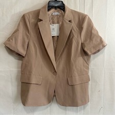 Cicy Bell Women's Casual Short Sleeve Lapel Open Front Blazer Suit Jacket XL