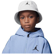 Jordan Bucket Hat Kids 8 White Jumpman Logo 100 Cotton Wide Brim Travel DSGL292