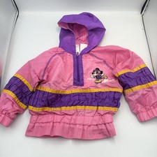 Vintage 90s Disney Babies Minnie Mouse Windbreaker Jacket 3T Rollerblading Pink