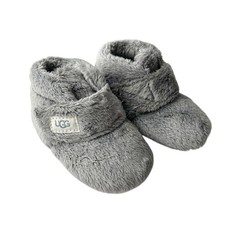 UGG Bixbee Charcoal Grey Faux Fur Infant Booties Slippers 1103497I Size 2/3