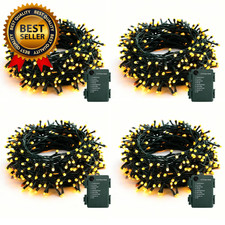 4 Pack Battery Warm White Christmas String Lights 16FT Dazzle Bright FROM USA