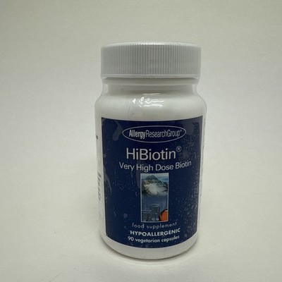 HiBiotin 100 mg 90 Veg Caps By Nutricology/ Allergy Research Group EXP 07/27