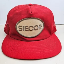 Vintage USA MADE Siecor Patch Trucker Hat Snapback Cap