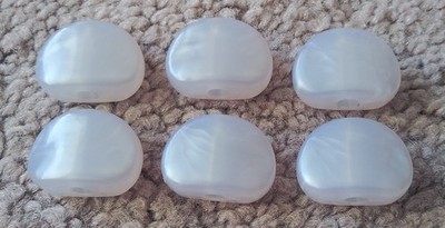 Guitar WHITE PEARL TUNER KNOBS Tuning Machine Buttons 6 Gotoh Grover OVAL SMALL