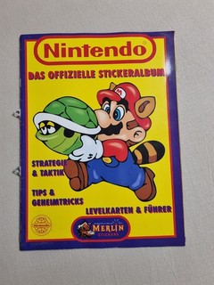 Nintendo Offizielle Stickeralbum 1992 Alle Sticker eingeklebt Selten Top Zustand