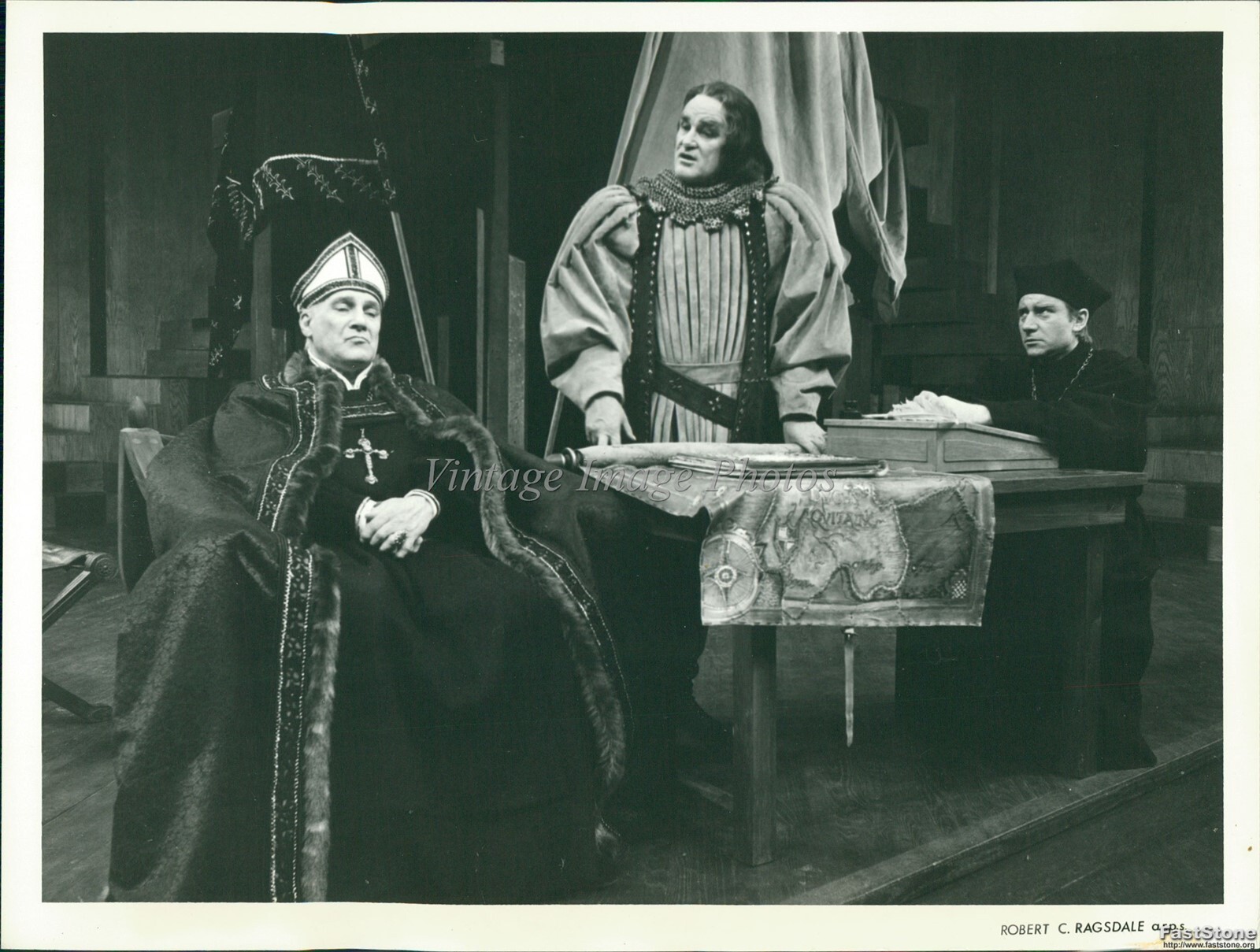 1975 Actor As Sits On Throne To Listen To Speech In Play 7X9