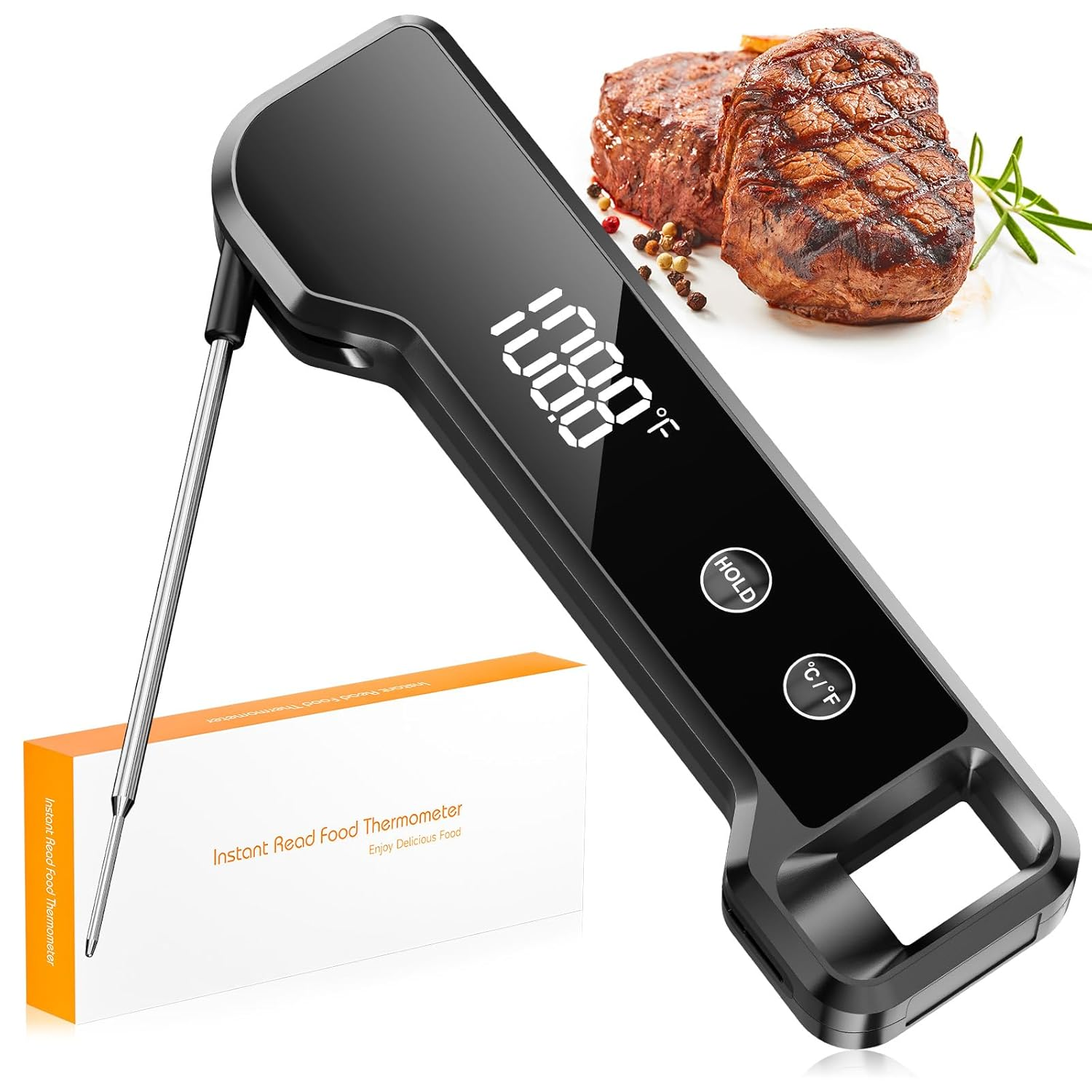 Meat Thermometer Digital Instant Read Food Thermometer for Cooking, Waterproof K-image