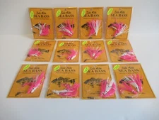 12 BLACK SEA BASS SKIRTED 3 DROP HI-LO TIDE RITE RIGS SALTWATER FISHING CHOICE