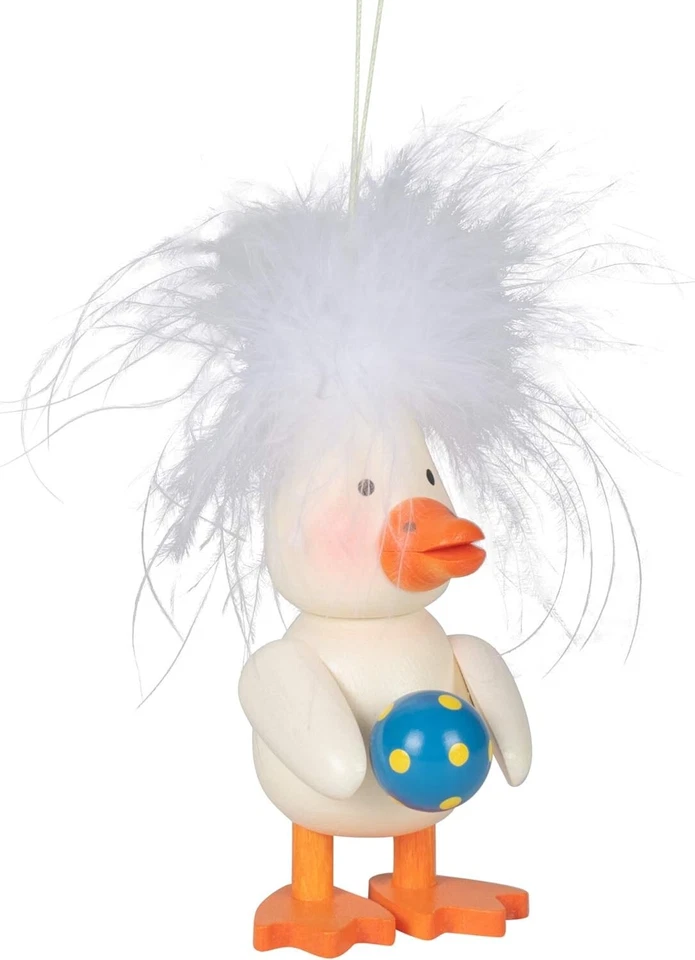 Alexander Taron 白色鸭子带蓝色沙滩球 3 x 2 木质圣诞装饰品 — 第 2/4 张图片